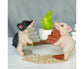 Lovely Moving Brick Reading Book Pig Ornament Home Desktop Decor Resin Craft-5