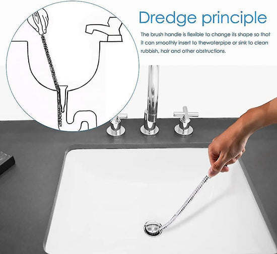 Bendable Drain Cleaning Brush, Flexible Pipe Cleaner