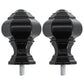 2pcs Curtain Rod Decorative Ends, Swivel End Caps for Windows