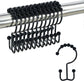 12pcs Double-Sided Metal Shower Curtain Hooks Anti-Rust Sliding Hooks