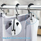 12pcs Double-Sided Metal Shower Curtain Hooks Anti-Rust Sliding Hooks