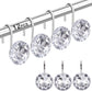 12pcs Decorative Resin Shower Curtain Hooks Rings for Bathroom Rods