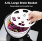 Electric Salad Spinner 4.5L, Rechargeable Large Lettuce Dryer