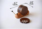 Round Wooden Coaster Set Funny Snail Shape Black Walnut