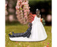 Elegant Bride Groom Couple Cake Topper Wedding Resin Figurine Valentine Day Gift-Skin Color