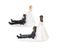 Elegant Bride Groom Couple Cake Topper Wedding Resin Figurine Valentine Day Gift-Skin Color