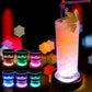 4pcs LED Drink Coasters with Light Sensor for Bar Party