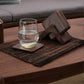 6pcs Wooden Drink Coasters with Holder for Kitchen Cafe