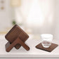 6pcs Wooden Drink Coasters with Holder for Kitchen Cafe