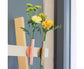 Wall Mounted Adhesive Metal Dried Flower Vase Tube Home Garden Balcony Decor-Rose Gold
