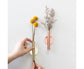 Wall Mounted Adhesive Metal Dried Flower Vase Tube Home Garden Balcony Decor-Rose Gold