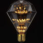 LED Vintage RGB Fireworks Light Bulb Glass E27 G95 Diamond