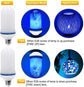 2pcs LED Flame Effect Bulbs 4 Modes E26 Gravity Sensor Flickering Lights