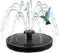 1.2W Floating Solar Fountain Pump with 6 Nozzles 30-40cm Spray