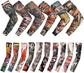 12PCS Flower Tattoo Arm Sleeves UV Cooling Stretch Summer Cover