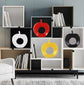 White Ceramic Apple Decoration Modern Apple Statue Home Bookshelf Accent