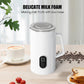 4-in-1 Electric Milk Frother 350ml Hot Cold Coffee Foam Maker Stainless Steel