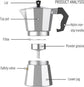 Italian Moka Pot Coffee Maker 6 Cup Classic Espresso Stovetop Coffee Maker
