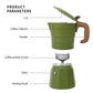 Classic Italian Moka Pot Stovetop Espresso Coffee Maker Mocha Pot Old Style