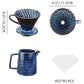 Pour Over Coffee Maker Ceramic Coffee Pot with 40 Paper Filters