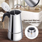 Stainless Steel Italian Moka Pot 300ml Espresso Maker Induction Compatible