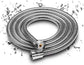 150cm Stainless Steel Look Shower Hose, Durable Bathroom Shower Pipe