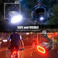 IPX4 Waterproof USB Rechargeable Bike Light Set - Front & Rear for Road Bike