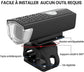 USB Rechargeable LED Bike Front Light - Waterproof, 5 Modes, for All Bikes