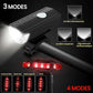 USB Rechargeable LED Bike Front Light - Waterproof, 5 Modes, for All Bikes
