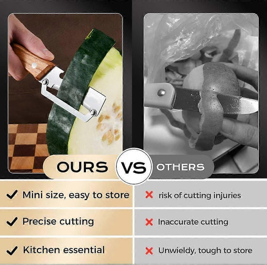 Vegetable Peeler with Bottle Opener - Razor-Sharp Stainless Blade, Ergonomic Wooden Handle