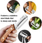 Stainless Steel Vegetable Peeler with Wooden Handle - Sharp Blade & Bottle Opener