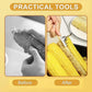 2PCS Stainless Steel Corn Stripper with Wooden Handle - Fast Kernel Removal