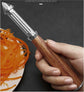 Universal Fruit & Vegetable Peeler - Extra Sharp Toothed Double Edge, Wooden Handle