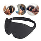 2pcs 3D Silk Sleep Mask - Black, Adjustable, Memory Foam