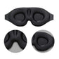 2pcs 3D Silk Sleep Mask - Black, Adjustable, Memory Foam