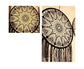 Hollow Round Moon Shape Tassel Dream Catcher Hanging Pendant Home Bedroom Decor- B