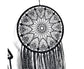 Hollow Round Moon Shape Tassel Dream Catcher Hanging Pendant Home Bedroom Decor- B