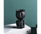 Human Think Face Ceramic Home Plants Flower Pot Vase Planter Tabletop Decoration-Red