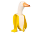 Duck Resin Statue Banana Duck Shape Unique Design Waterproof Duck Gardening Decoration for Outdoor
