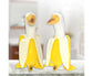 Duck Resin Statue Banana Duck Shape Unique Design Waterproof Duck Gardening Decoration for Outdoor