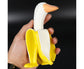 Duck Resin Statue Banana Duck Shape Unique Design Waterproof Duck Gardening Decoration for Outdoor