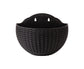 Flower Pot Exquisite Wall-mounted Plastic Wall Hanging Basket Flowerpot for Garden-Black