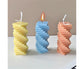 Candle Mold Non-stick DIY Silica Gel Rotating Cylinder Epoxy Resin Mold Home Ornament -White