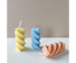 Candle Mold Non-stick DIY Silica Gel Rotating Cylinder Epoxy Resin Mold Home Ornament -White