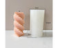 Candle Mold Non-stick DIY Silica Gel Rotating Cylinder Epoxy Resin Mold Home Ornament -White