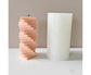 Candle Mold Non-stick DIY Silica Gel Rotating Cylinder Epoxy Resin Mold Home Ornament -White