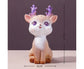 Cartoon Small Deer Resin Reindeer Craft Miniature Desktop Ornaments Car Decor- B