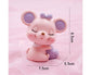 Resin Cartoon Nodding Mouse Car Dashboard Bedside Ornament 2020 New Year Gift-Blue