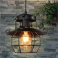 Retro Iron Cage Chandelier Personality Bar Cafe Decorative Light without Light Source