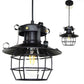 Retro Iron Cage Chandelier Personality Bar Cafe Decorative Light without Light Source